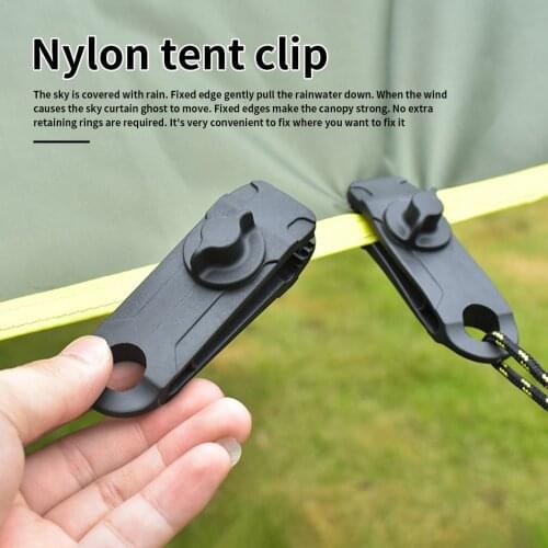 10pcs Tarpaulin Clip Awning Tent Lashing Buckle Outdoor Camping Awning Hook Windproof Rope Barb Clip