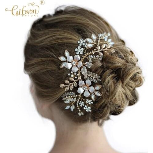 Boutique Wedding Dress Hair Accessories Side Hair Clip Opal Crystal Bridal Headpiece Women Headdress Barrette