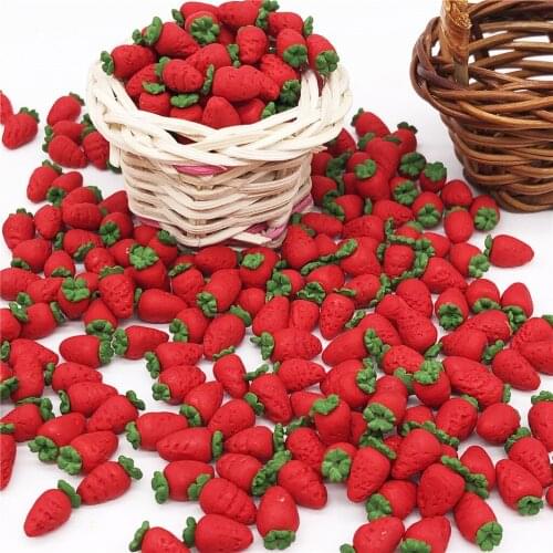 10pcs 1:12 Dollhouse Miniature Fruit Strawberry Kitchen Dining Model Play Toy Fruits Vegetables Educational Classic Toy For Kid