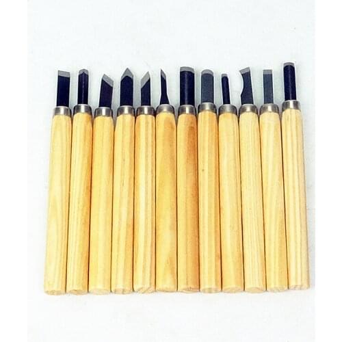 12 pcs/set Wood Carving Hand Chisel Woodworking Engraving Tool Set Woodworkers Gouges Carving Knife