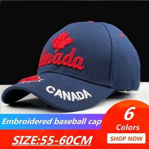 2020 New Canada Cap 3d Embroidery Canada Maple Leaf Baseball Caps Cotton Adjustable Snapback Hat Fashion Caps Casual Hats