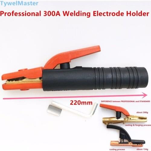 300A Welding Electrode Holder MMA Arc Welding 1.6mm to 6.0mm Clamp Copper Forging EN60974-11 for Stick Welding Machine