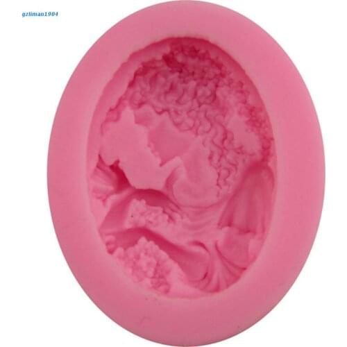 P15D 3D Woman Head Moulds Portrait Silicone Mold for DIY Craft Homemade Soaps Candles