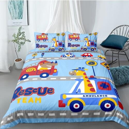 3D Duvet Cover Sets Bedding Set Quilt Comforter Cover Bed linens King Queen Full Double Size Animal Driving Custom Bedding sets