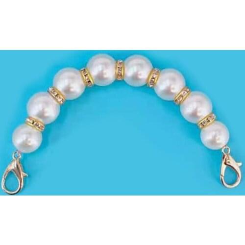 5pcs Pearl Decoration Chain Handle for Coin Purse Phone Bag Handbag DIY Accessories