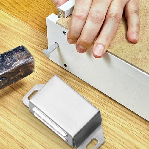 5Pcs Stainless Steel Magnetic Latch Catch Handle-free Cabinet Door Stoppers