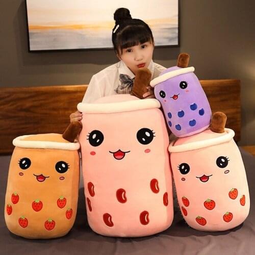 70cm Cute Pillows Hot Sale Simulation Pearl Milk Tea Pillow Plush Toy Sofa Milk Tea Cup Cushion Doll Plush Toy Pillow