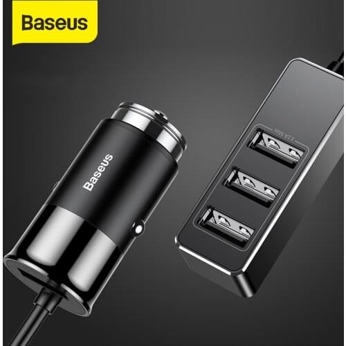 Baseus 4 USB Car Charger 5V 5A Fast Charging for iPhone iPad Samsung Xiaomi Tablet GPS Adapter Charger Car Phone Charger