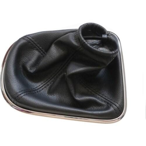 Car Styling Shift Gear Knobs Gaitor Black Leather Boot With Chrome Frame For CHEVROLET CRUZE 2008-2012 Auto Accessories