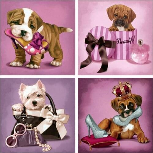 AZQSD Diamond Painting 5d Dog Embroidery Sale Animal Full Drill Square Picture Of Rhinestones Diy Needlework Art Gift Home Decor