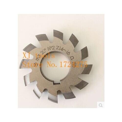 Free shipping 1pcs M5 NO.1-NO.8 Pressure Angle of 20 degrees HSS Gear Milling cutter , gear machining