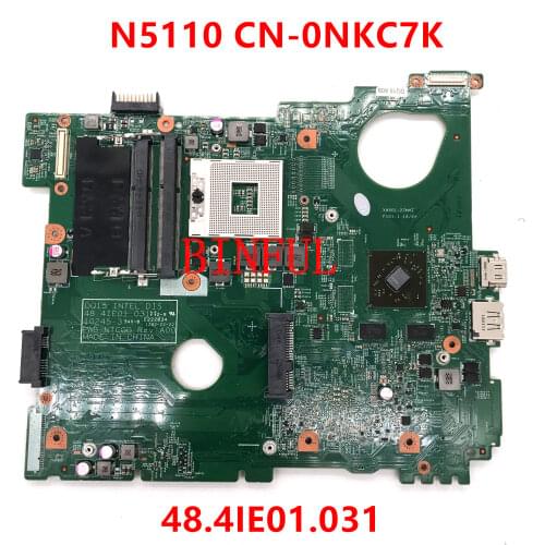 Free shipping for 15R N5110 CN-0NKC7K 0NKC7K NKC7K Laptop Motherboard HM67 DDR3 100% FULL Tested