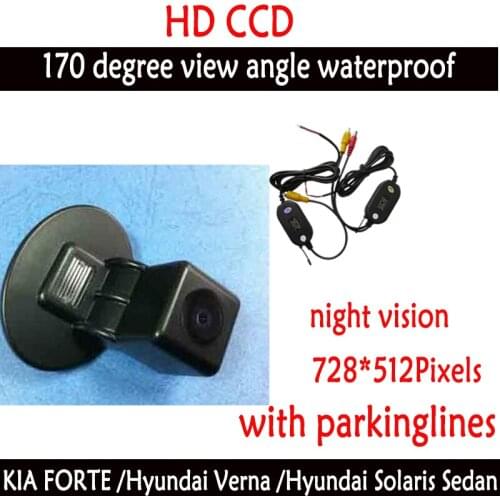 Wireless Car Rear View CCD vision Backup Parking Camera car rearview camera for KIA FORTE /Hyundai Verna / Hyundai Solaris Sedan