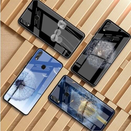 Dandelion flying flower Tempered Glass Phone Case For Huawei P20 P30 P40 P40 Lite Pro Psmart Mate 20 30 Cover Shell