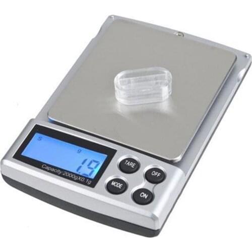 2000G Digital Pockets Scale Jewelry Weight Balance Scale Precision LCD With Optional Backlight Auto Power Off Founction Portable