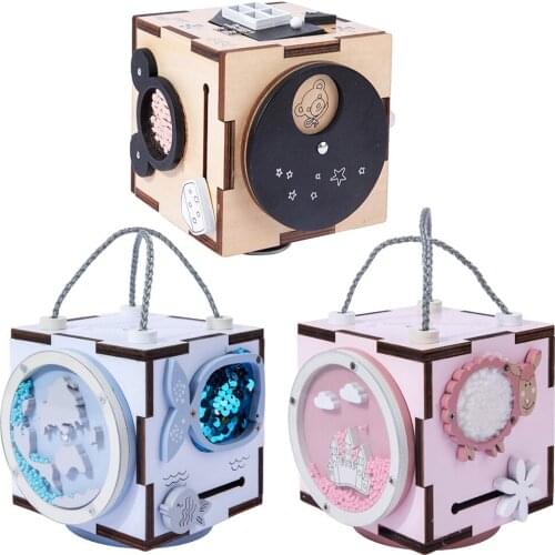 Children Maze Busy Block Montessori Toys Early Educational Teaching Aids Unlock the Maze Busy Block Wooden Enlightenment Puzzle