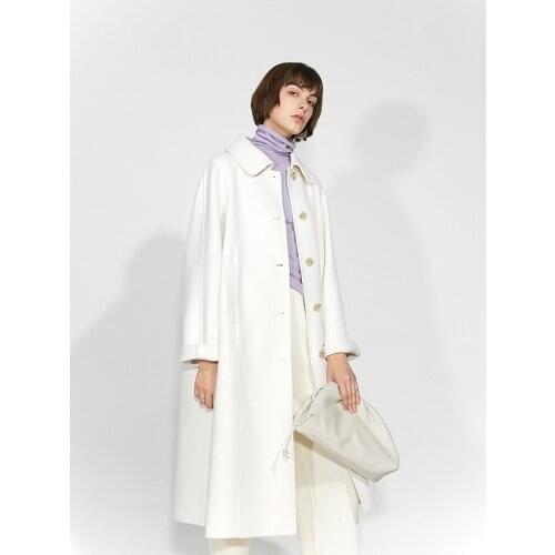 Autumn and winter wardrobe bi-prepared double-sided woolen coat, woolen woolen coat, womens mid-length woolen coat