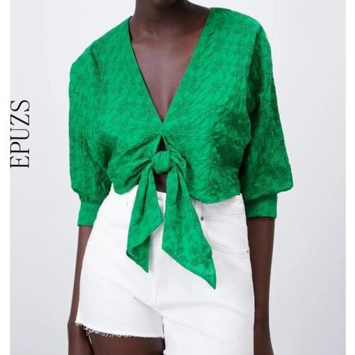 Блузки с запахом EPUZS China At AliExpress