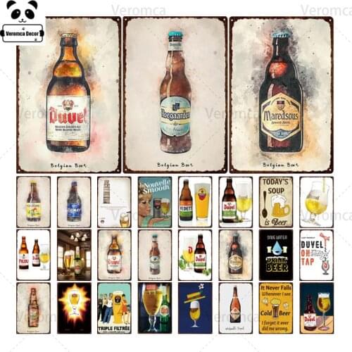 Europe Beer Metal SignTin Sign Plaque Metal Vintage Pub Metal Plate Wall Decor For Bar Pub Club Man Cave Decorative Plates