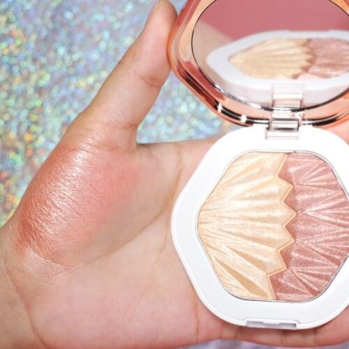 O.TWO.O Shell Highlighter Makeup For Body Face Radiance Long Lasting Fluorescence Contouring Highlighters Powder Palette Bronzer
