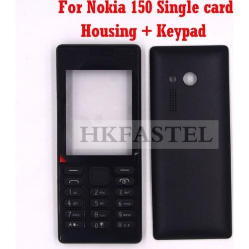 HKFASTEL High Quality Housing keyboard For Nokia 150 Single SIM card New Mobile Phone Cover Case + Keypad