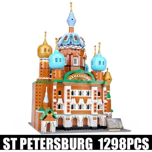 Yeshin Architecture Building Blocks Bricks The ST.Petersburg Castle Model Assembly Bricks Kids Christmas Gifts Toys Kit