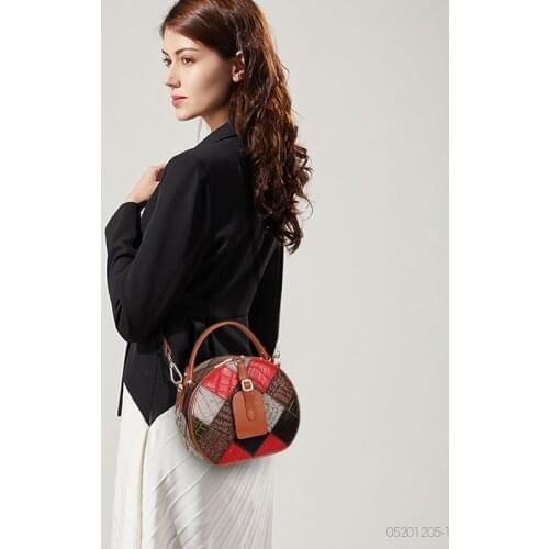 Mini Round Handbag Lady Genuine Leather Shoulder Bags Luxury Female Small Tote Women Phone Pocket Fashion Girls Messenger Purse