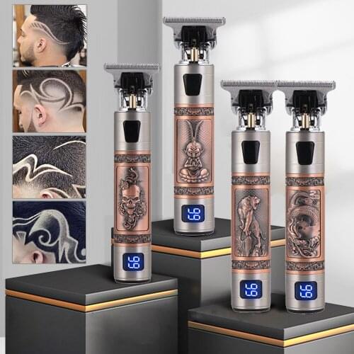 USB Rechargeable T9 Hair Clipper For Men Electric Hair trimmers Cordless Shaver Trimmer 0mm Men Barber Hair Cutting Machine