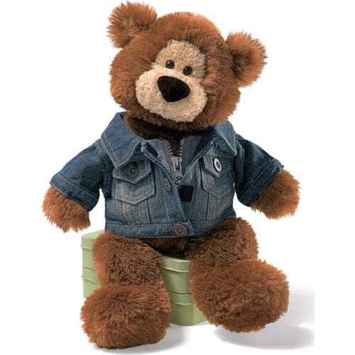 Message Bear Stuffed Animals Plush Toy I Love You Teddy Bear with Removable T-Shirt Gift for Kids, 45CM