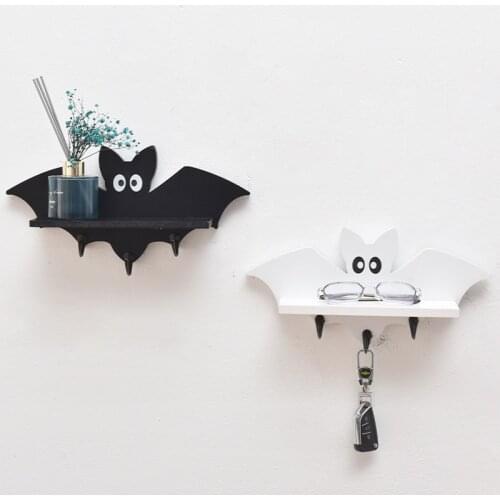 New Arrival Pine Wooden Hanging Board Hooks Shelves Wall Mounted Rack Home Decoration Key Hat Clothes Eyeglass Holders Door Room