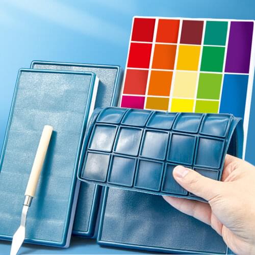 Palette for Paints 24 Grid Watercolor Palette Empty Tray Box for Watercolors/Acrylic /Oil Paints Drawing Palettes Art Supplies