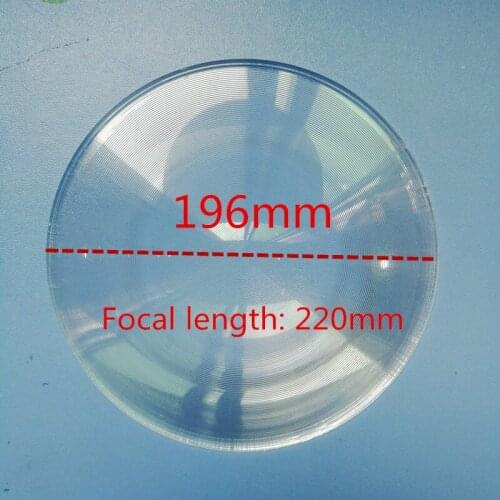 PMMA round fresnel lens diameter 196mm focal length 220mm