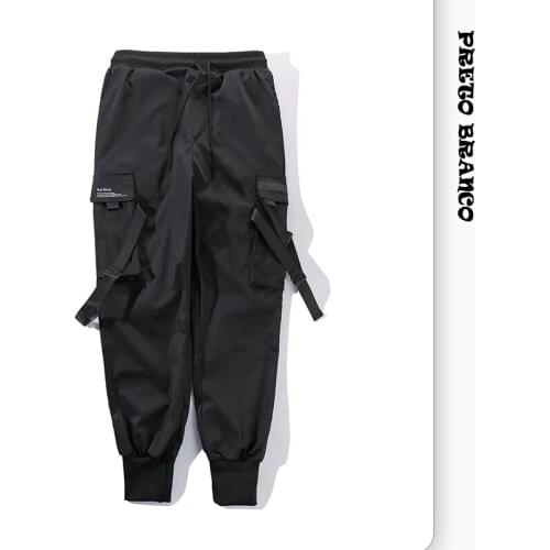 Мужские брюки с карманами Preto branco China At AliExpress