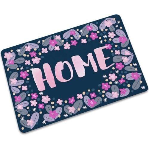 Drop shipping New Purple Letter Rubber Door Mat Carpet for Kitchen Bedroom Non-Slip Living Room Floor Doormat