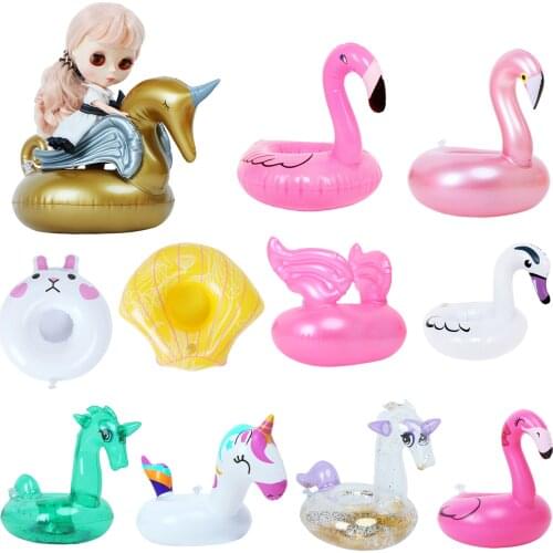 Fashion Doll Animal Lifebelt Ring for Barbie Doll Swimming Buoy Dollhouse Toy Baby Summer Beach Bathing Accessories
