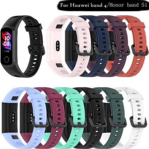 Sport Silicone WristStrap For Huawei band 4 / For Huawei Honor band 5i Smart watch Wristband Sport Bracelet watchBand belt strap