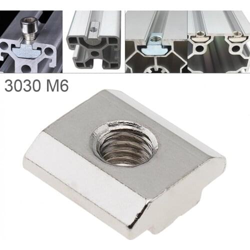 1PCS M6 for 30 Series Slot T Nut Sliding T Nut Hammer Drop In Nut Fasten Connector 3030 Aluminum Extrusions new