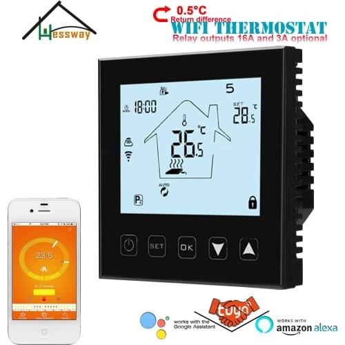 HESSWAY thermostatic valves radiators Boiler WIFI thermostat electric floor heating for aconvector built into floor