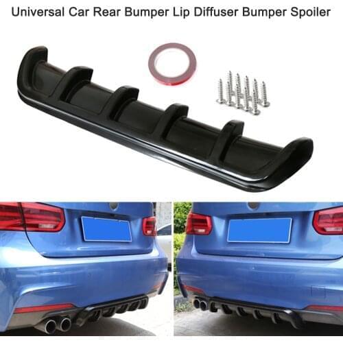 Universal Car Rear Bumper Lip Diffuser 6 Fin Shark Fin Style Car Back Bumper Spoiler Lip
