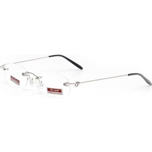 Women Rimless Reading Glasses Magnifier Men Metal Memory Ultralight Presbyopia Spectacles +1.0,+1.5,+2.0,+2.5,+3.0,+3.5,+4.0