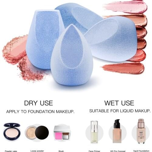 1PCS Microfiber Fluff Surface Cosmetic Puff Velvet Makeup Sponge Non-Latex Powder Liquid Foundation Smooth Make Up Blender