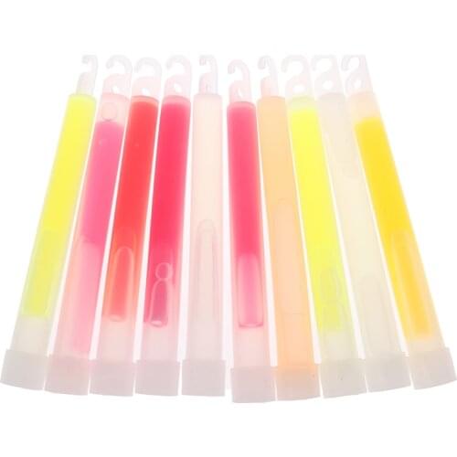10PCS 6-INCH Glow Stick Safe Light Stick Necklace Bracelets Fluorescent for Event Festive Party Supplies Concert Decor