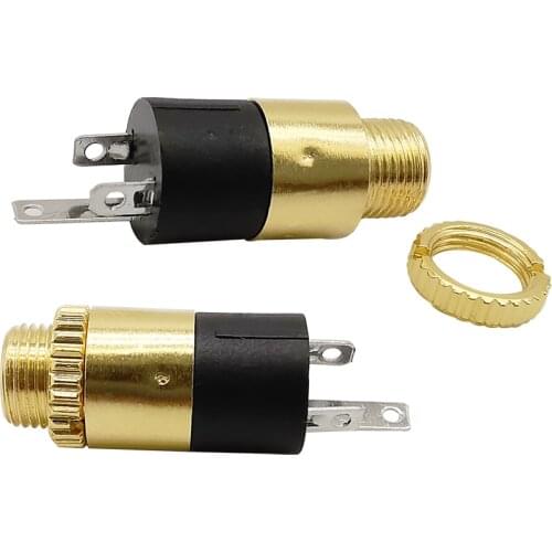 20Pcs/Lot Golden PJ392 Stereo Headphone Audio Video Jack Socket Plug 3.5MM PJ-392 Stereo Female Audio jack connector with Screw