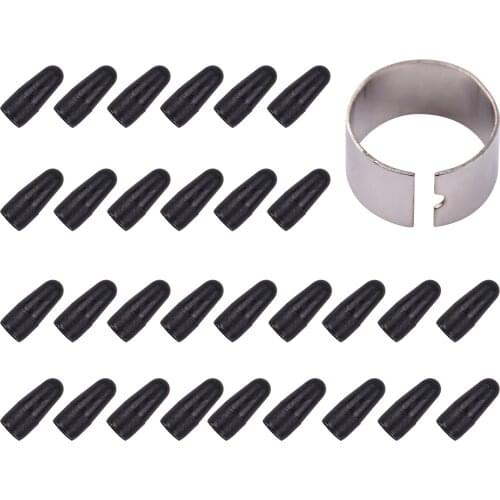 30pcs Replacement Nibs Pen Tips POM with Pen Clip Compatible for VINSA PEN-1 Graphics Drawing Tablet Stylus Black