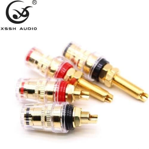 8pcs Hi-End HiFi Speaker horn power amplifier Terminal Short Long Binding post un-welding Screw Female Banana connector Plug