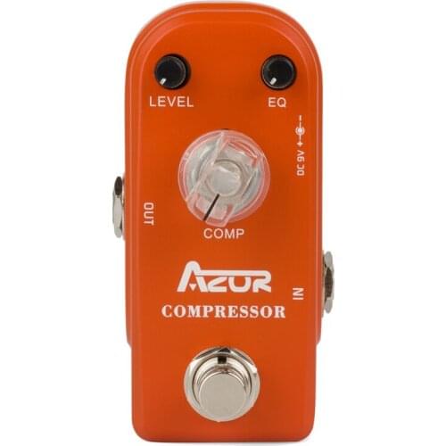 AZOR AP-305 Compressor Guitar Effect Pedal Aluminum Alloy 9V Mini Pedal Compressor Guitar Pedal