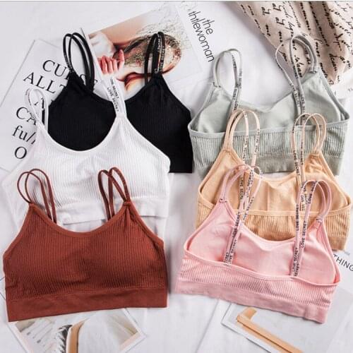 Seamless Sports Crop Top Adjusted Simple Basic Tube Top Sleeveless All Match Padded Women Bralette Strapless Bra Crop Top