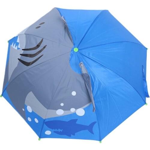 Children Umbrella Boys Girls Cartoon With Animal Ears Umbrella Custom Princess Long Handle Safe Light Portable Umbrella Q1FE