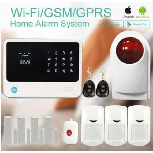 G90B plus home security gsm alarm system with GPRS wireless home alarm system support andriod / IOS app Collocation alarm sensor
