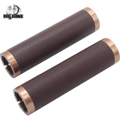 Drbike Classic Leather And Alluminum Handlebar Grips for bike Soft Material bicycle accessory Lackble Hand Bar Classic Design